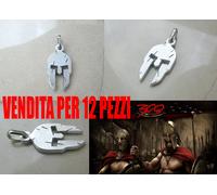 PENDENTE CIONDOLO COLLANA ELMO SPARTA GUERRIERO SPARTANO 300 CROSSFIT X 12 PEZZI