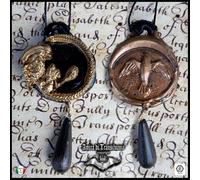 pendente ciondolo uroboro serpente oro uccello aquila gioielli talismano amuleto