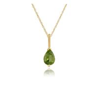 Pendente Classico In Peridoto A Forma Di Pera In Oro Giallo 9 Carati
