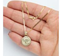 Pendente Collana Occhio Di Horus In Oro Solido 10K Oro Giallo Tutte Le Misure