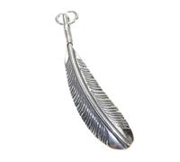 Pendente con ciondolo in argento sterling piuma 2D .925 x 1 ciondoli con piume