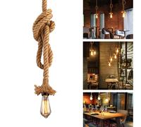 Pendente corda E27 lampada sospensione vintage LED 20W luce ristorante bar pub