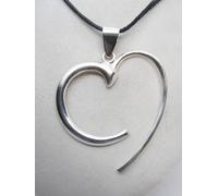 Pendente Cuore con Iniziale " C " in ARGENTO 925 - Ciondolo Lettera Alfabeto -