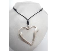 Pendente Cuore con Iniziale " V " in Argento 925 - Ciondolo con girocollo