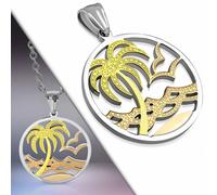 Pendente Da Spiaggia A Forma Di Onda Di Albero Di Cocco In Acciaio