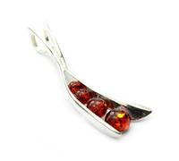 Pendente Designer In Argento Sterling 925 E Ambra Baltica SA Gioielli - GL219