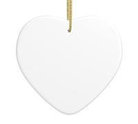 Pendente di ceramica bianca del cuore di colore solido per la decorazione d'attaccatura dell'albero di Natale del centro commerciale domestico