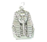 Pendente di fascino pesante in argento sterling di Tutankhamon Faraone .925 x 1