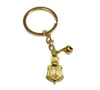 Pendente di tartaruga d'oro fortunato Fengshui, portachiavi di tartaruga d'oro ispirato al tempio Sensoji, ornamento da mordere i soldi per la longevità, la protezione e la stabilità finanziaria