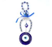 Pendente Evil Eye Blu, Ciondolo Occhio Malocchio 13,5 x 8,9 x 1 cm, Amuleto Portafortuna per Protezione Abitazione e Decorazione Parete