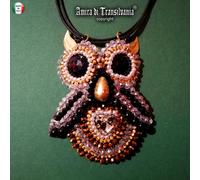 pendente gioiello da donna collana pendaglio ciondolo gufo cristalli strass gufi