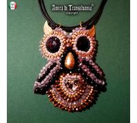 pendente gioiello da donna collana pendaglio ciondolo gufo cristalli strass gufi