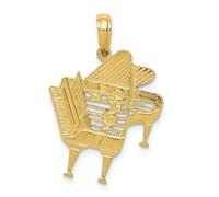 Pendente In Simboli Musicali In Oro Giallo 14K Con Strumento Musicale Pianoforte