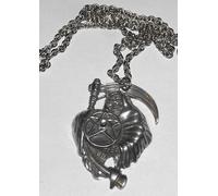 Pendente IN Stagno Mietitrice Collana Pentagramma Macabro Mietitore &