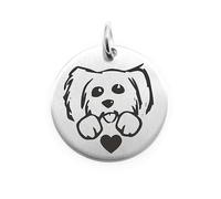 PENDENTE MONETA PERSONALIZZATA IN ACCIAIO LOVE DOG