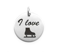 PENDENTE MONETA PERSONALIZZATA IN ACCIAIO PATTINO