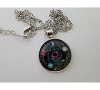PENDENTE PENTACOLO astrologia wicca 5 elementi ciondolo universo spazio magia