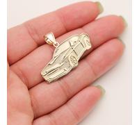 Pendente Per Auto Dodge Challenger In Oro Giallo 10K 1" Solido