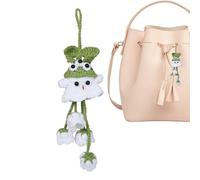 Pendente Per Auto Halloween - Fantasmi all'Uncinetto per Halloween | Accessorio Charm Appeso Artigianale Per Decorazioni Albero Soggiorno Specchietto Retrovisore Zaino Porta Interno Auto Borsa