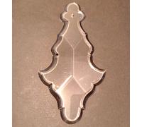 PENDENTE PLACCA IN CRISTALLO DI BOEMIA, TRASPARENTE, 200 MM, PER LAMPADARI