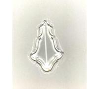 PENDENTE PLACCA TRASPARENTE IN CRISTALLO DI BOEMIA, H 100 mm, PER LAMPADARI