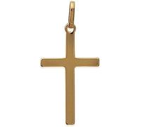 Pendente Placcato Oro - Croce Cattolica Fine - Gioiello Religione
