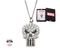 Pendente Punisher In Acciaio E Zirconia Per Donna Collana Punisher