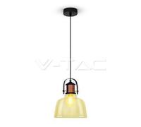 PENDENTE RAME/AMBRA E27 IN METALLO D.220MM - 3726