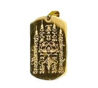 Pendente Thailandese Buddista Thai Scrittura Keynchain Pendente religioso Blessing Collana Fascino per donne uomini portachiavi religiosi, Se référer au descriptif, riferimento alla