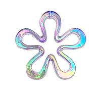 Pendenti a forma di fiore in acrilico per viola chiaro | Ciondoli a forma di fiore cavo per la creazione di gioielli in acrilico per gioielli fatti a mano
