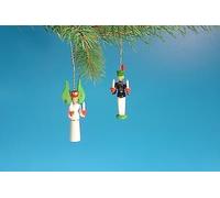 Pendenti Albero Bergmann E Angelo Come Altezza Ca 6,0 CM Nuovo Christbaumschmu