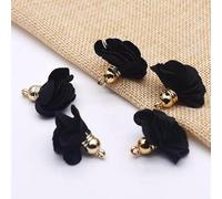 Pendenti con nappe a fiori in tessuto 30 * 25mm per creazione di gioielli Orecchini fai da te con orecchini a forma di nappa portachiavi che fanno accessori-13 10 pezzi