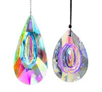 Pendenti in Cristallo da 2 Pezzi, Materiali Decorativi Fai-da-Te, Pendenti in Cristallo Colorati, Decorazioni per La Casa, Possono Decorare Finestre, Giardini, Balconi, ECC.