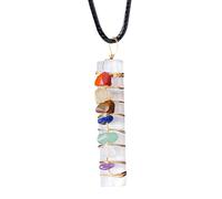 Pendenti In Pietra Naturale - Pietre Colorate Per Collane | Collana Avvolta con Filo con Gemme Naturali Fatta a Mano Accessorio di per Uomini adatta per Yoga, Uso Quotidiano e Occasioni Formali