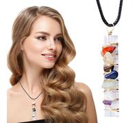 Pendenti In Pietra Per La Creazione Di Gioielli, Gioielli Pendenti Colorati, Gemme Di Energia Naturale Avvolte Con Filo Per Uomini Per Meditazione Spiritualità Uso Quotidiano Viaggio E Feste