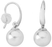 Pendenti MAJORICA Donna Argento Perla Bianca Rotonda Di 10 MM - Chiusura Hook 11