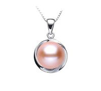 Pendenti naturali della perla d'acqua dolce 925 regalo delicato dei monili della collana per le donne con la scatola calda