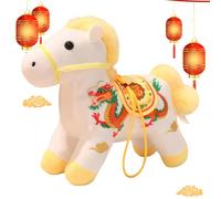 Pendentif Cheval Mascotte Chinoise - Peluche Cheval Du Nouvel An | Figurine De Mascotte Decheval 2026, Décorations De Statues, Jouets De Câlins Confortables, Jouet En Peluche Pour Et Adultes