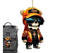 Pendentif de voiture Ours - Pendentif miroir de voiture | Décoration intérieure mignonne |, ornement à suspendre en forme d’ours de dessin animé pour auto, bureau, maison