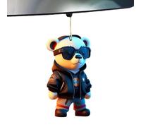 Pendentif de voiture Ours - Pendentif miroir de voiture | Décoration intérieure mignonne |, ornement à suspendre en forme d’ours de dessin animé pour auto, bureau, maison