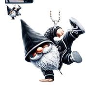 Pendentif De Voiture Père Noël - Décor Miroir Acrylique 2D, Style Hip-hop, Ornement Suspendu, Accessoire Voiure Festif | Rétroviseur Voiture, Décoration Noël, Cadeau