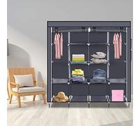 Penderie Portatile, Armoire Portatile, Couches de Tissu non tissé et imperméable sélectionnées, Grand Space de rangement, casier portable, facile à nettoyer et imperméable (170 cm x 45 cm x 169 cm)