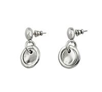 Pendientes cortos de metal bañado en plata, con colgate de aro y chapita. Cierre de tuerca. Con el estilo único e inconfundible de UNOde50, realizados de manera 100% artesanal made in Spain.