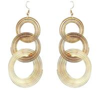 Pendientes multicapa con decoración de ARO, Regalo de Festival, pendientes geométricos sencillos para Mujer, decoración de Fiesta, Dorado Convenient Handled