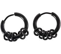 Pendientes redondos para Mujeres y Hombres Pendiente Minimalista Punk Studs Geometry Boys Ear Jewelry Regalo Festivo Decoración para Fiestas, Negro Practical And Attractive