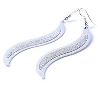 Pendientes sencillos para Mujer, Regalo de Festival, pendientes Largos con Forma de hoja para Mujer, decoración de Fiesta, Plateado Clever Treatment