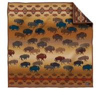 Pendleton Coperta in lana jacquard, grande, 162,6 x 162,6 cm, morbido e caldo, tessuto di lana di cotone, reversibile per tutte le stagioni, per divano, letto e decorazione della casa, lavabile a
