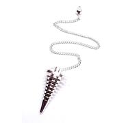Pendolo a spirale in metallo divinazione rabdomante argento branchie sensibil...