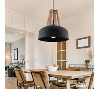 Pendolo Coprire Corridoio Faretto Luce Ess Camera Legno Appesa Lampada Nero [EEK: Non valutato]