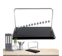 Pendolo di equilibrio cinetico - Giocattolo di movimento 37x20x24 cm, struttura scientifica in legno e acciaio inossidabile, configurazione dinamica a più con trasferimento di energia regolare |